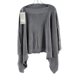 NEW Lululemon Women's Forward Flow Poncho Sweater Solid Gray One Size NWT